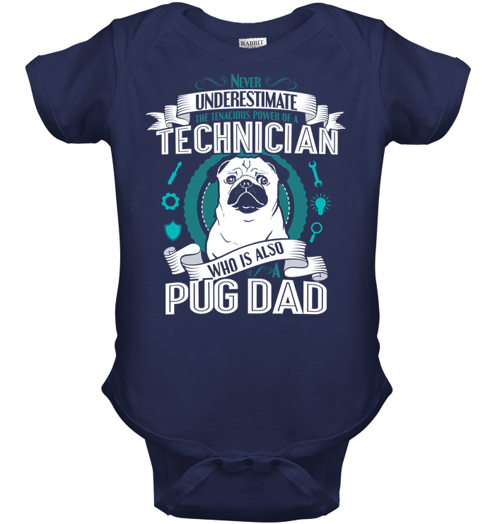 Pug Technician Dad T Shirts