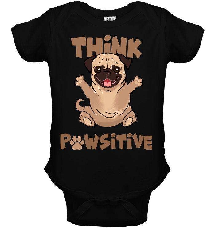 Think Pawsitive Pug T Shirts