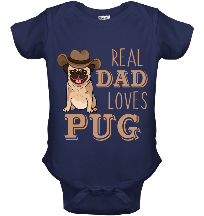 Real Dad Loves Pug T Shirts
