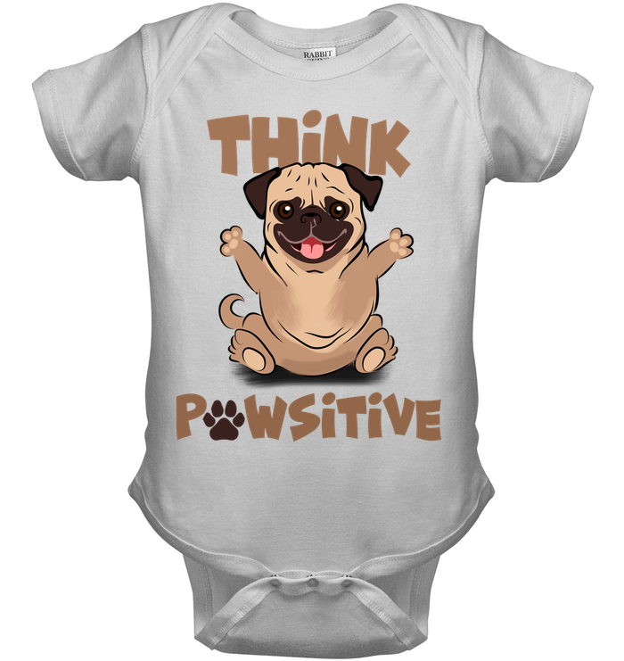 Think Pawsitive Pug T Shirts