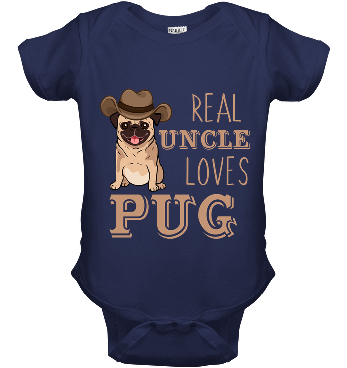 Real Uncle Loves Pug T Shirts