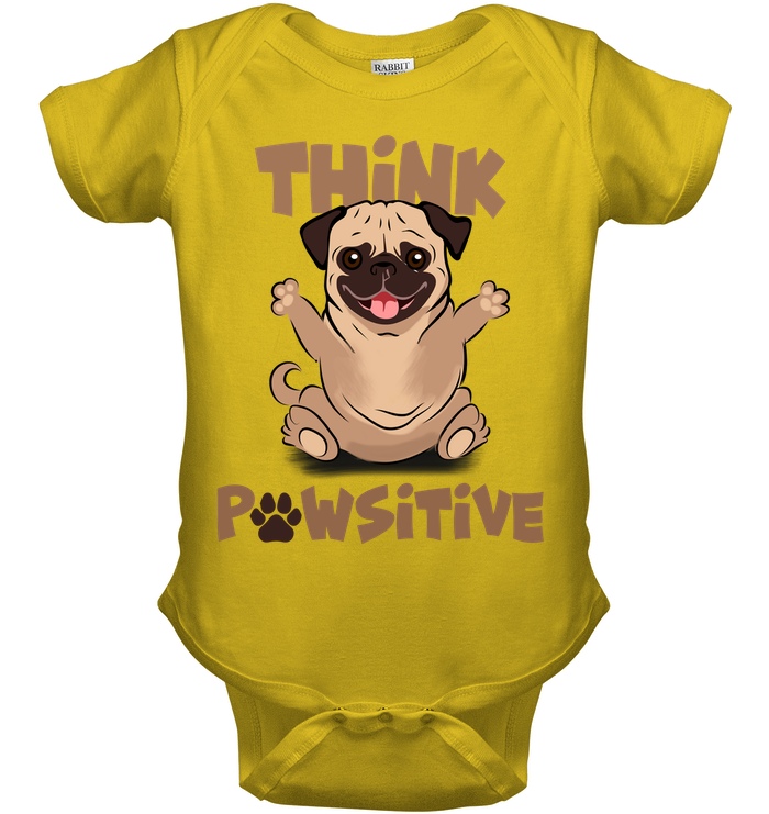 Think Pawsitive Pug T Shirts