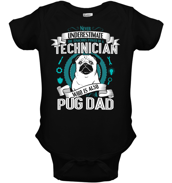 Pug Technician Dad T Shirts