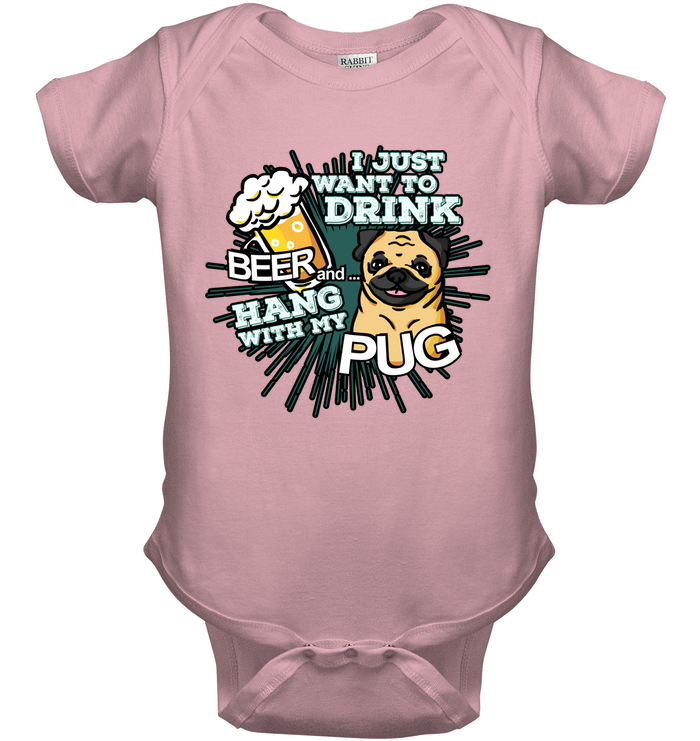 I Just Want To Drink Beer Pug T Shirts