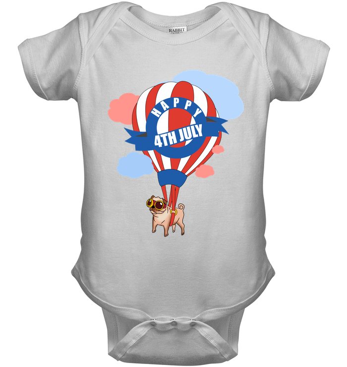 Pug - Happy 4th July T Shirts