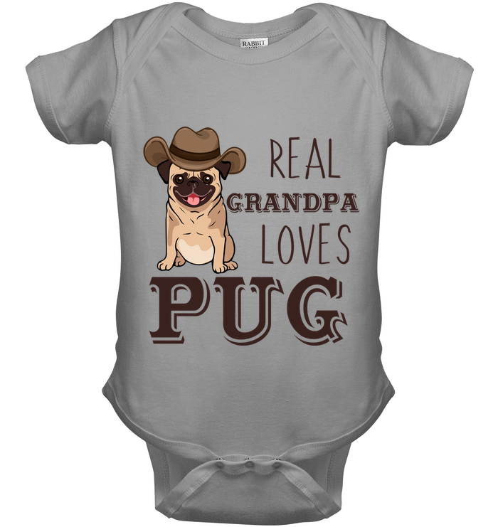 Real Grandpa Loves Pug T Shirts