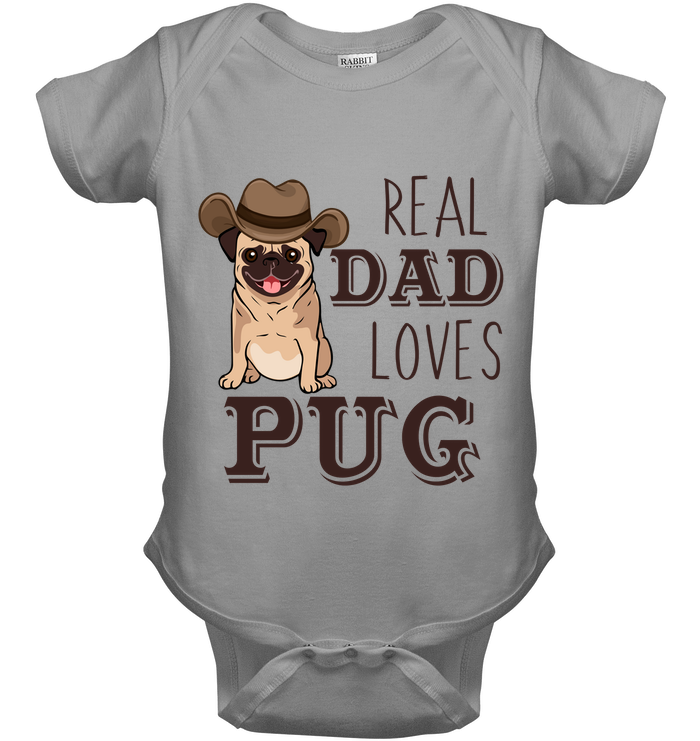 Real Dad Loves Pug T Shirts