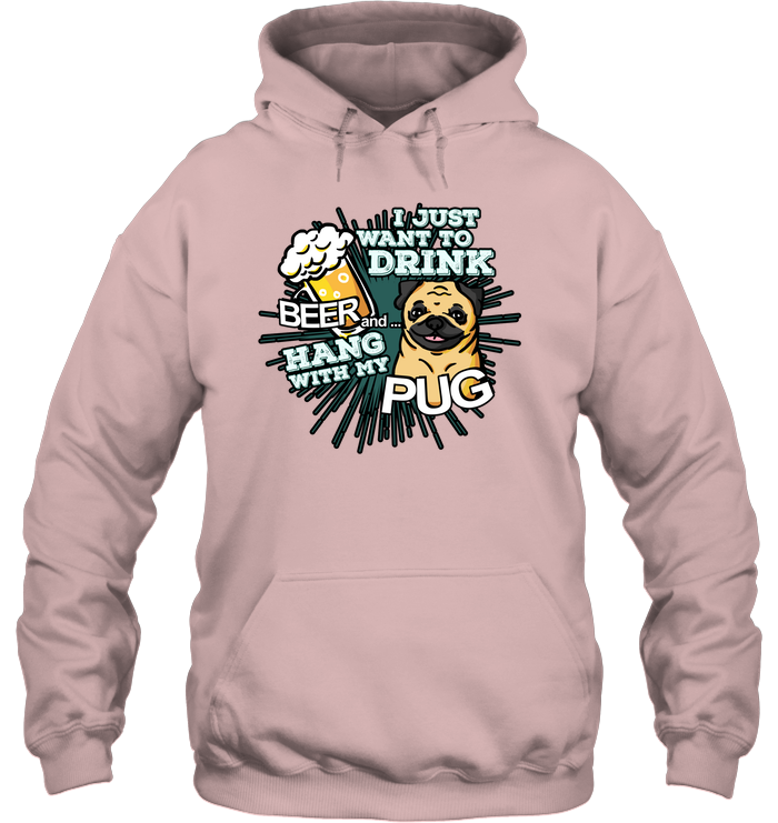 I Just Want To Drink Beer Pug T Shirts