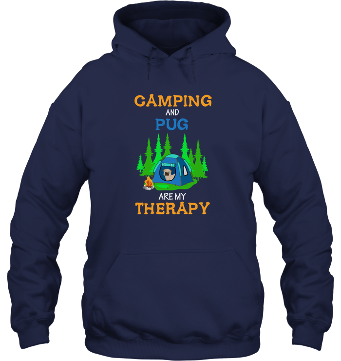 Camping And Pug Are My Therapy T Shirts