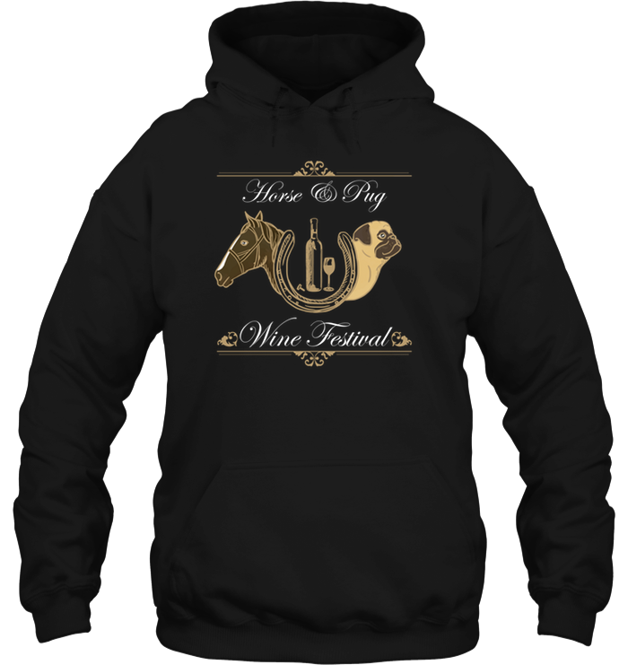 Horse And Pug - Wine Festival T Shirts