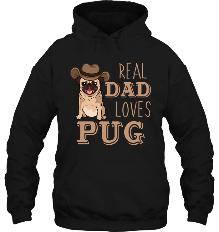 Real Dad Loves Pug T Shirts
