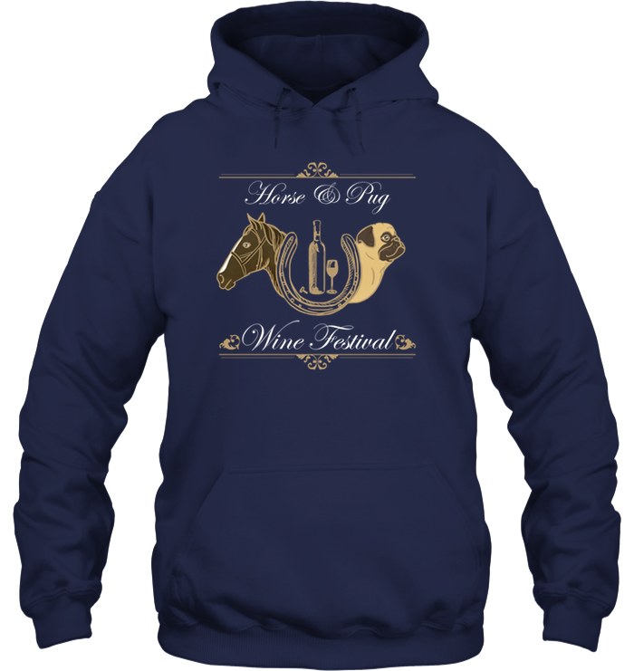 Horse And Pug - Wine Festival T Shirts