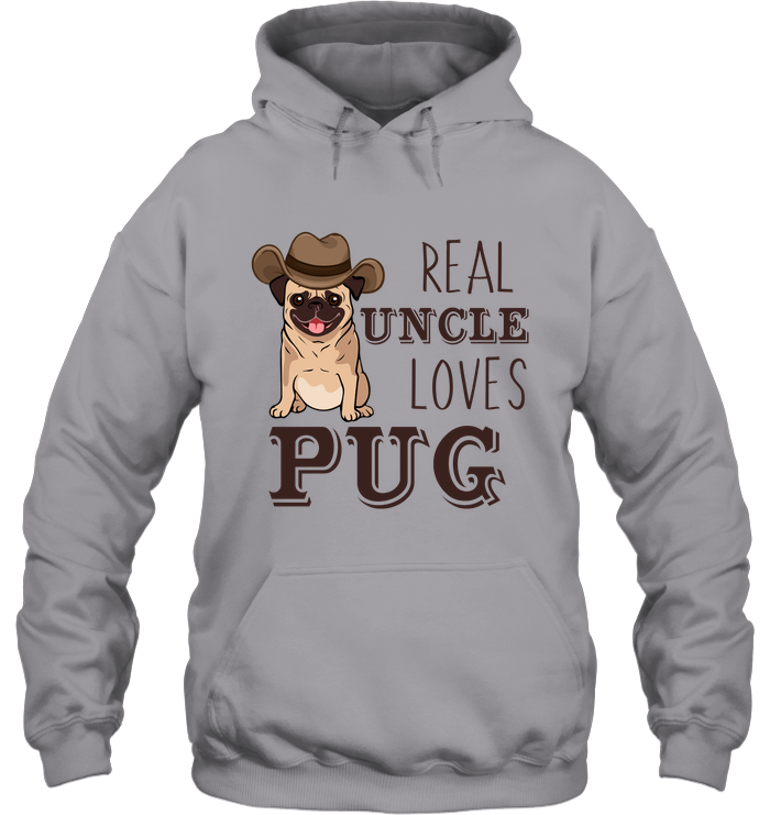 Real Uncle Loves Pug T Shirts
