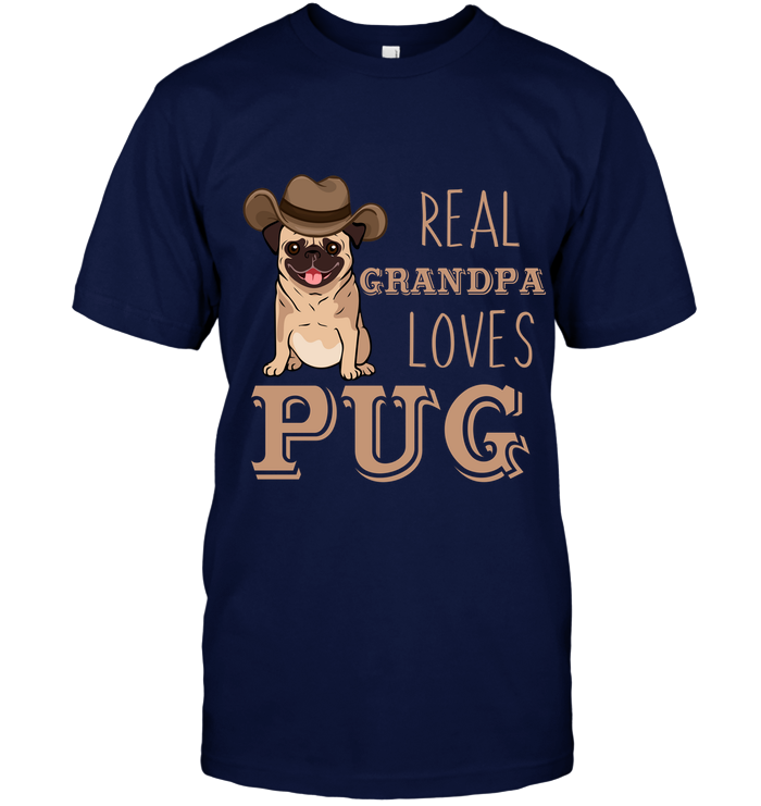Real Grandpa Loves Pug T Shirts