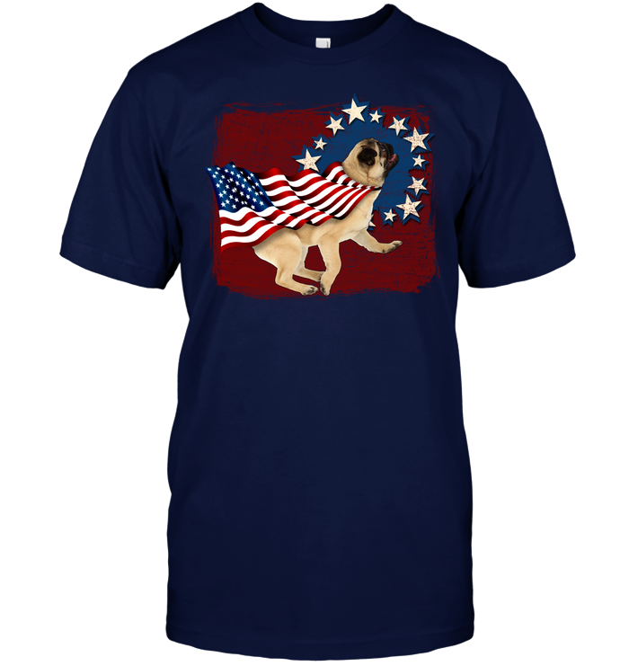 Independence Day Pug T Shirts