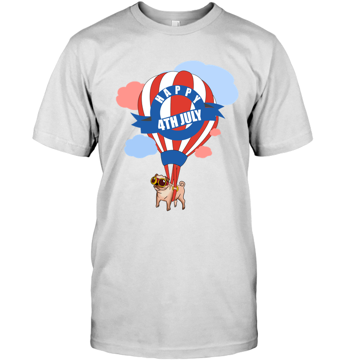 Pug - Happy 4th July T Shirts