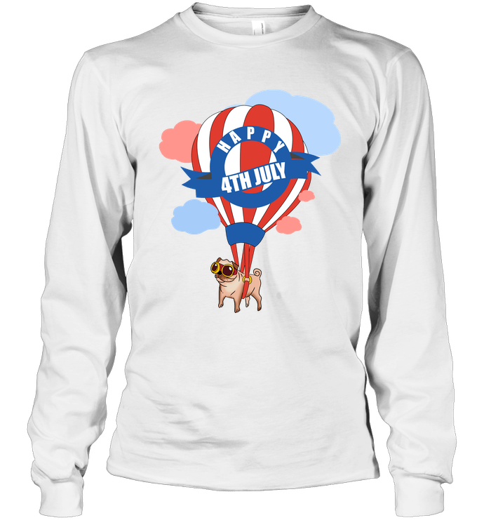 Pug - Happy 4th July T Shirts