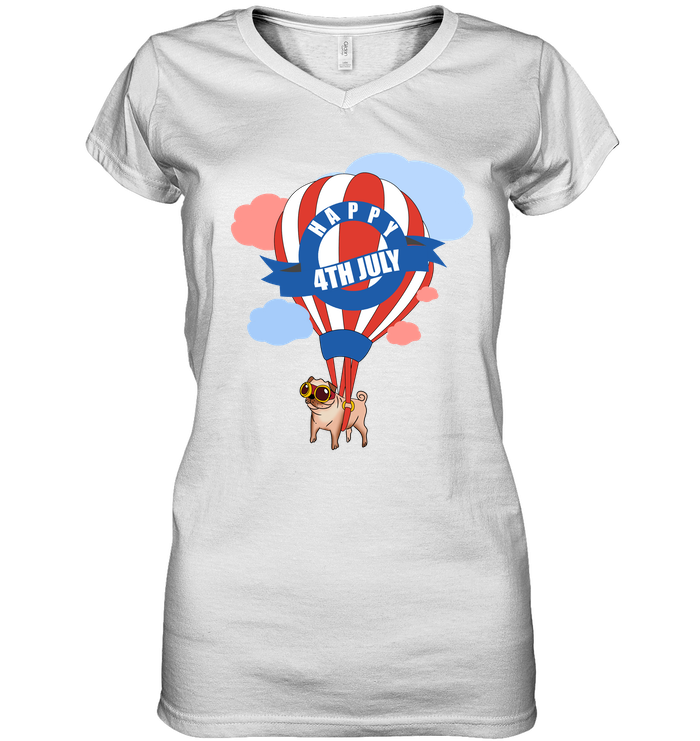 Pug - Happy 4th July T Shirts