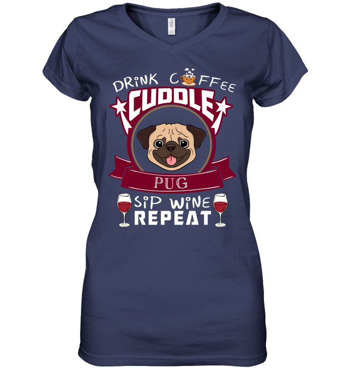 Drink Coffee Cuddle Pug T Shirts