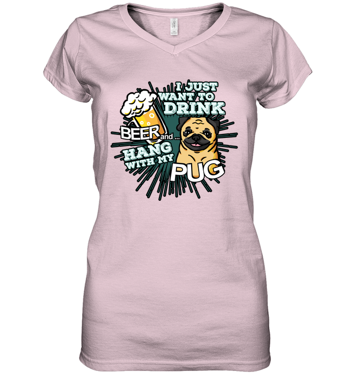 I Just Want To Drink Beer Pug T Shirts