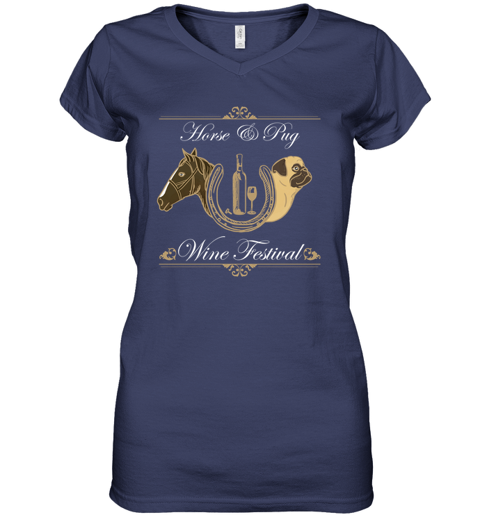 Horse And Pug - Wine Festival T Shirts