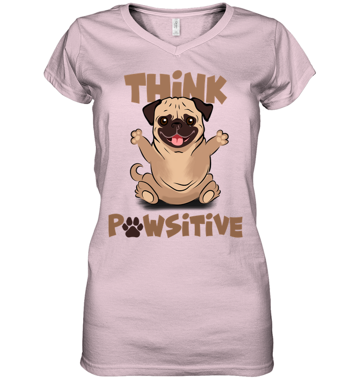 Think Pawsitive Pug T Shirts