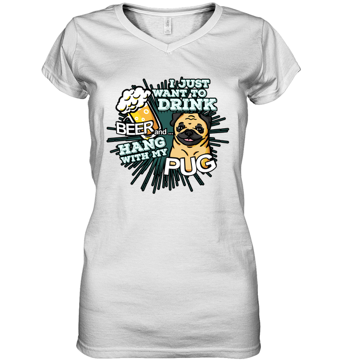I Just Want To Drink Beer Pug T Shirts