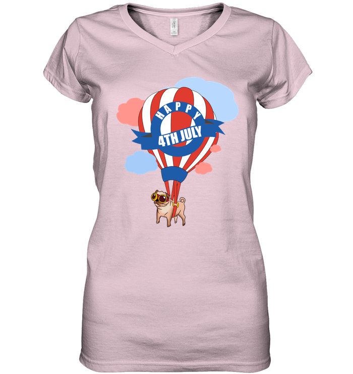 Pug - Happy 4th July T Shirts