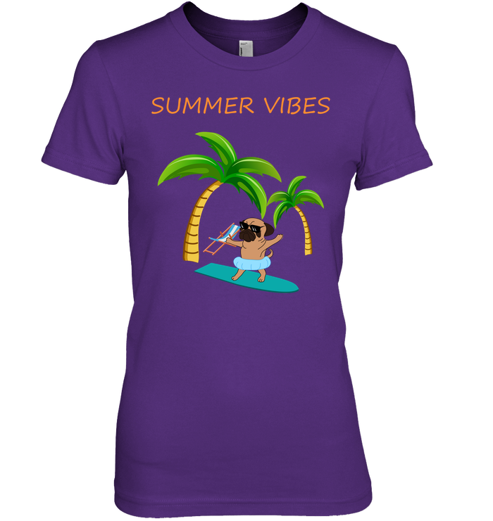 Pug Summer Vibes T Shirts