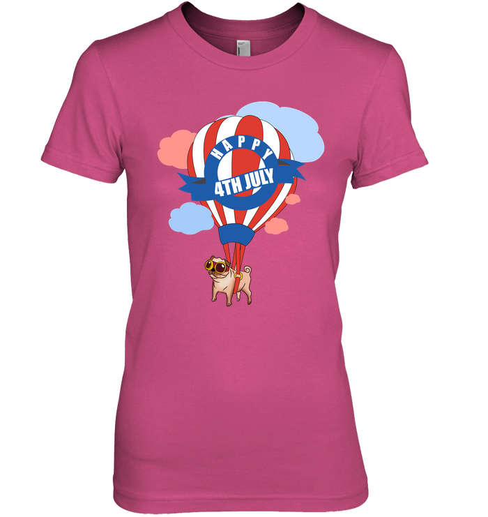 Pug - Happy 4th July T Shirts