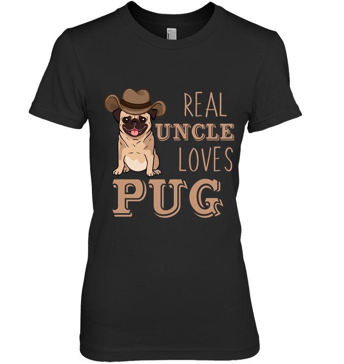 Real Uncle Loves Pug T Shirts