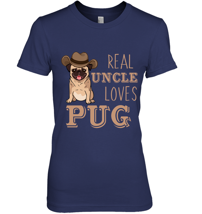 Real Uncle Loves Pug T Shirts