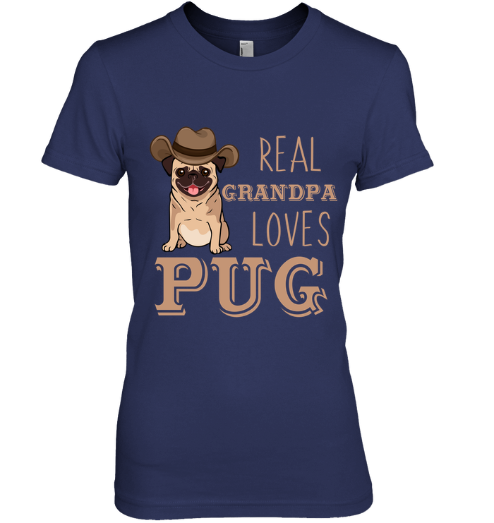 Real Grandpa Loves Pug T Shirts