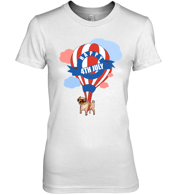 Pug - Happy 4th July T Shirts