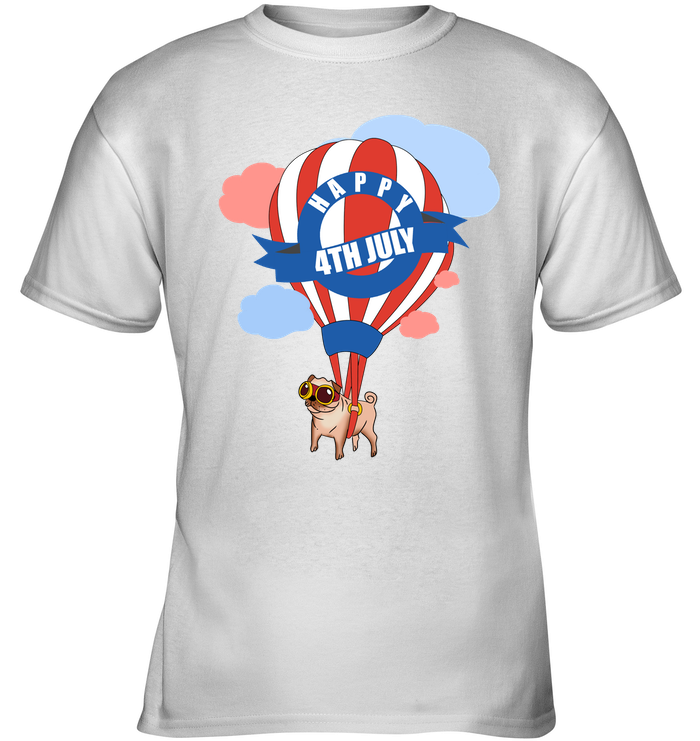 Pug - Happy 4th July T Shirts