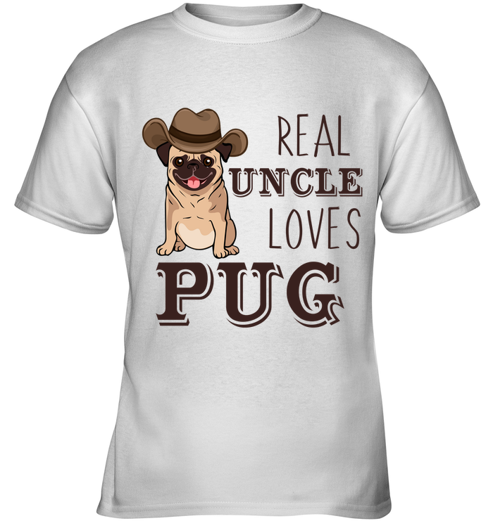 Real Uncle Loves Pug T Shirts