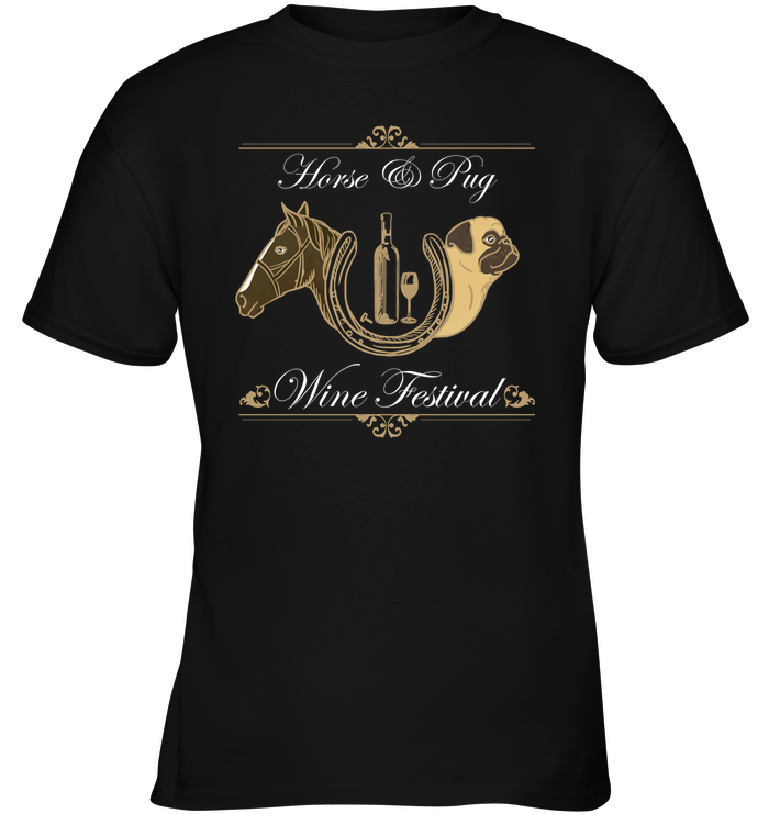 Horse And Pug - Wine Festival T Shirts