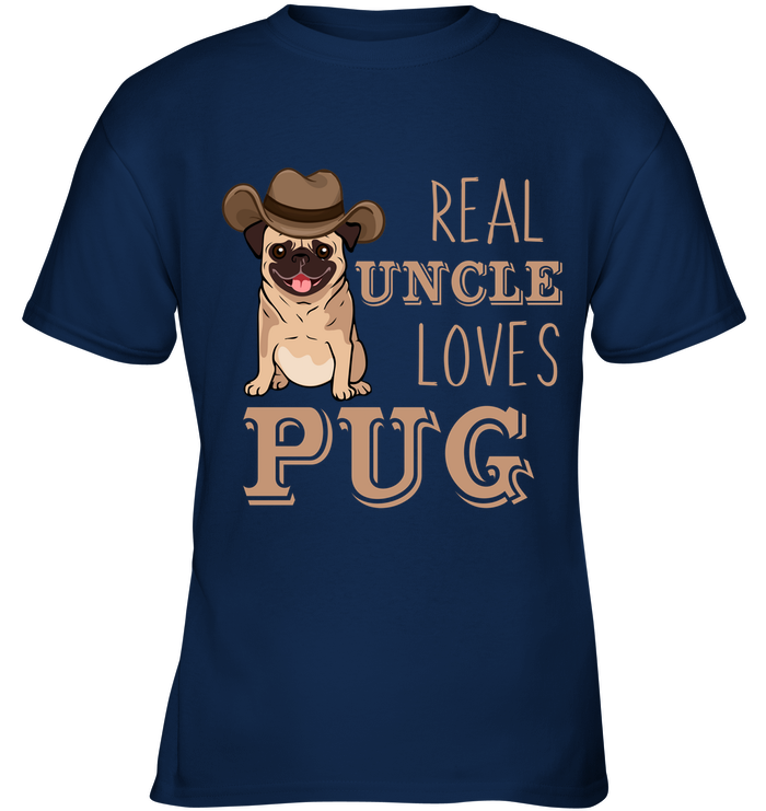 Real Uncle Loves Pug T Shirts