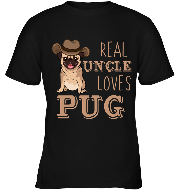 Real Uncle Loves Pug T Shirts