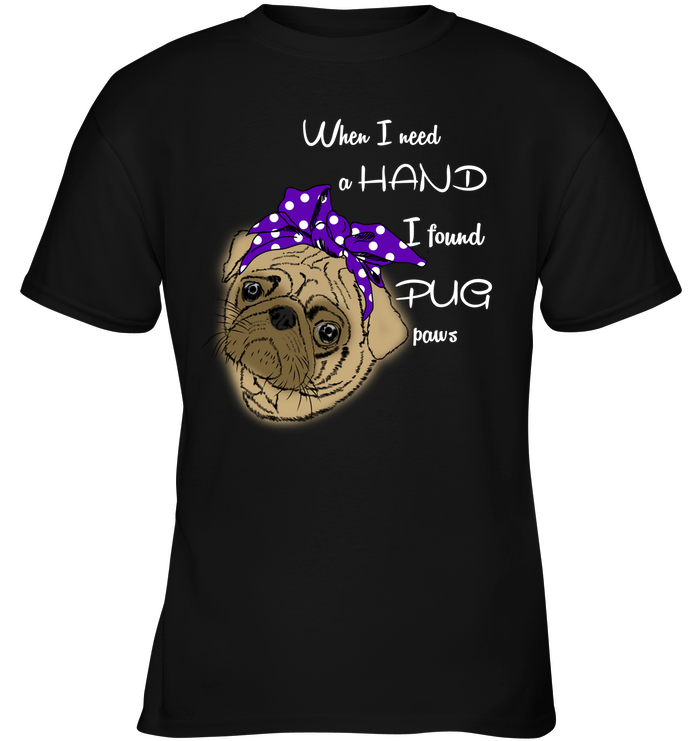 I Found Pug Paws T Shirts