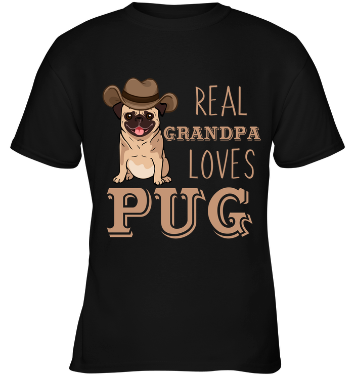 Real Grandpa Loves Pug T Shirts