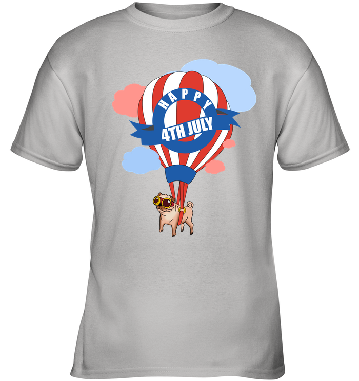 Pug - Happy 4th July T Shirts