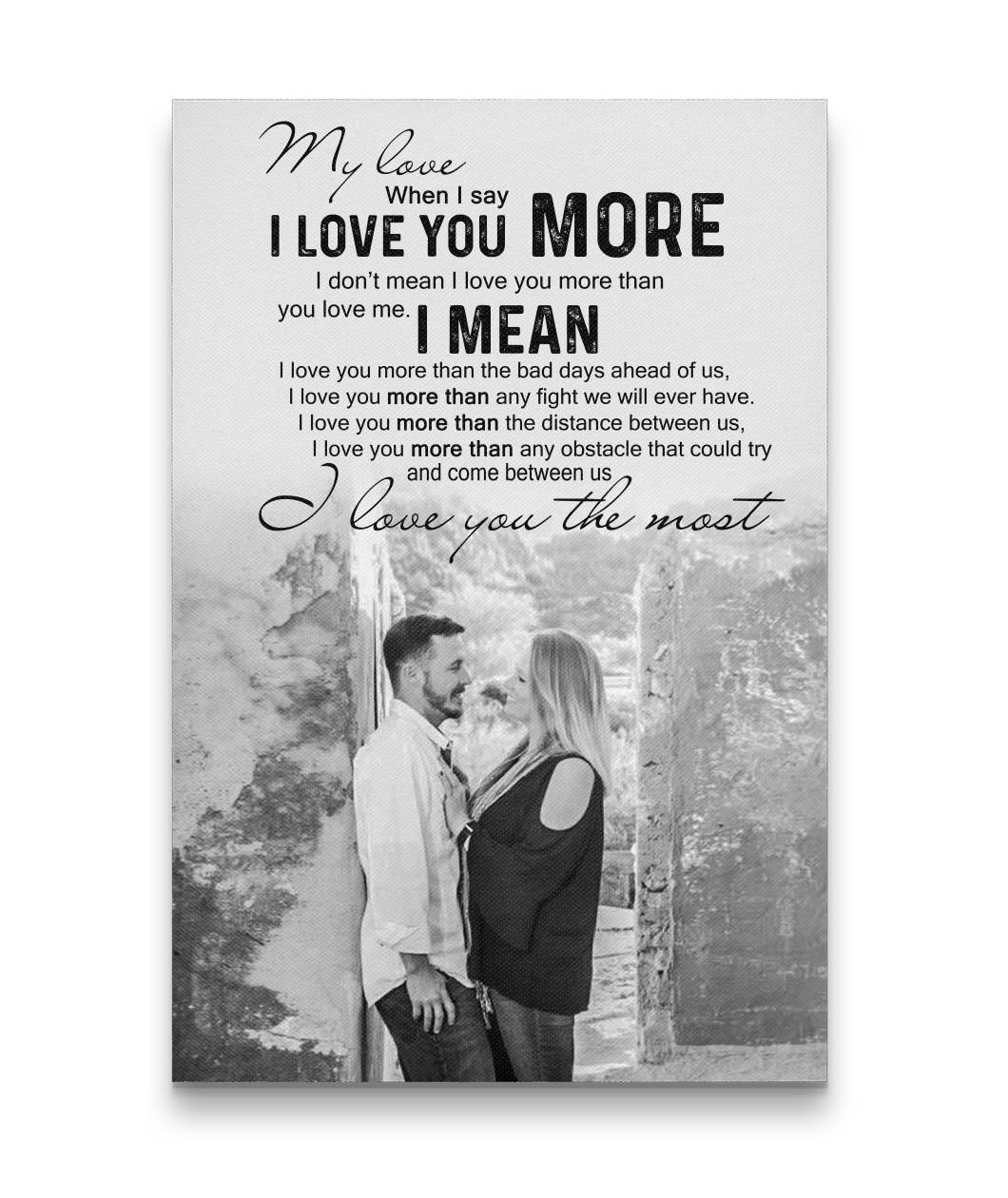 My Sweet Love Couple Forever Together Custom Canvas Print