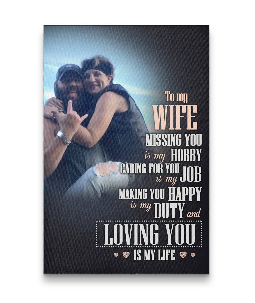 My Destiny Wife Anniversary Gift Love Forever Together Custom Canvas Print