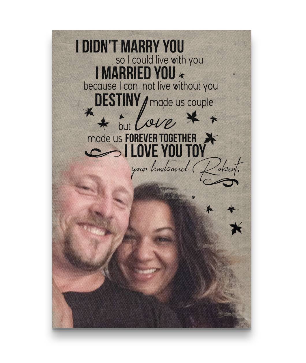 Love Made Us Forever Together - I Love You - Husband Couple Canvas Print