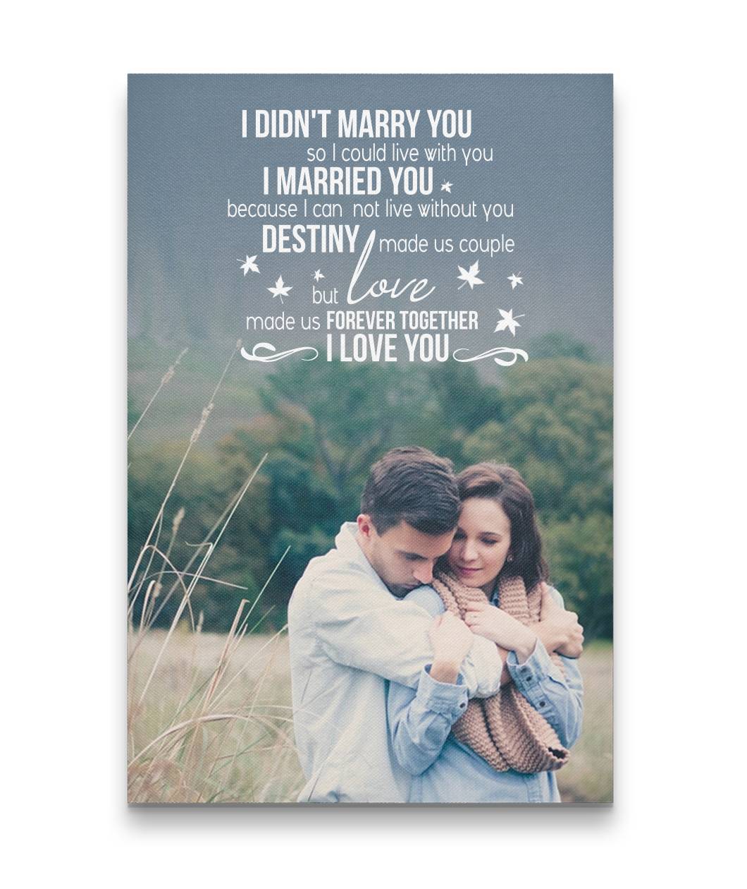 Love Made Us Forever Together Couple Custom Canvas Print