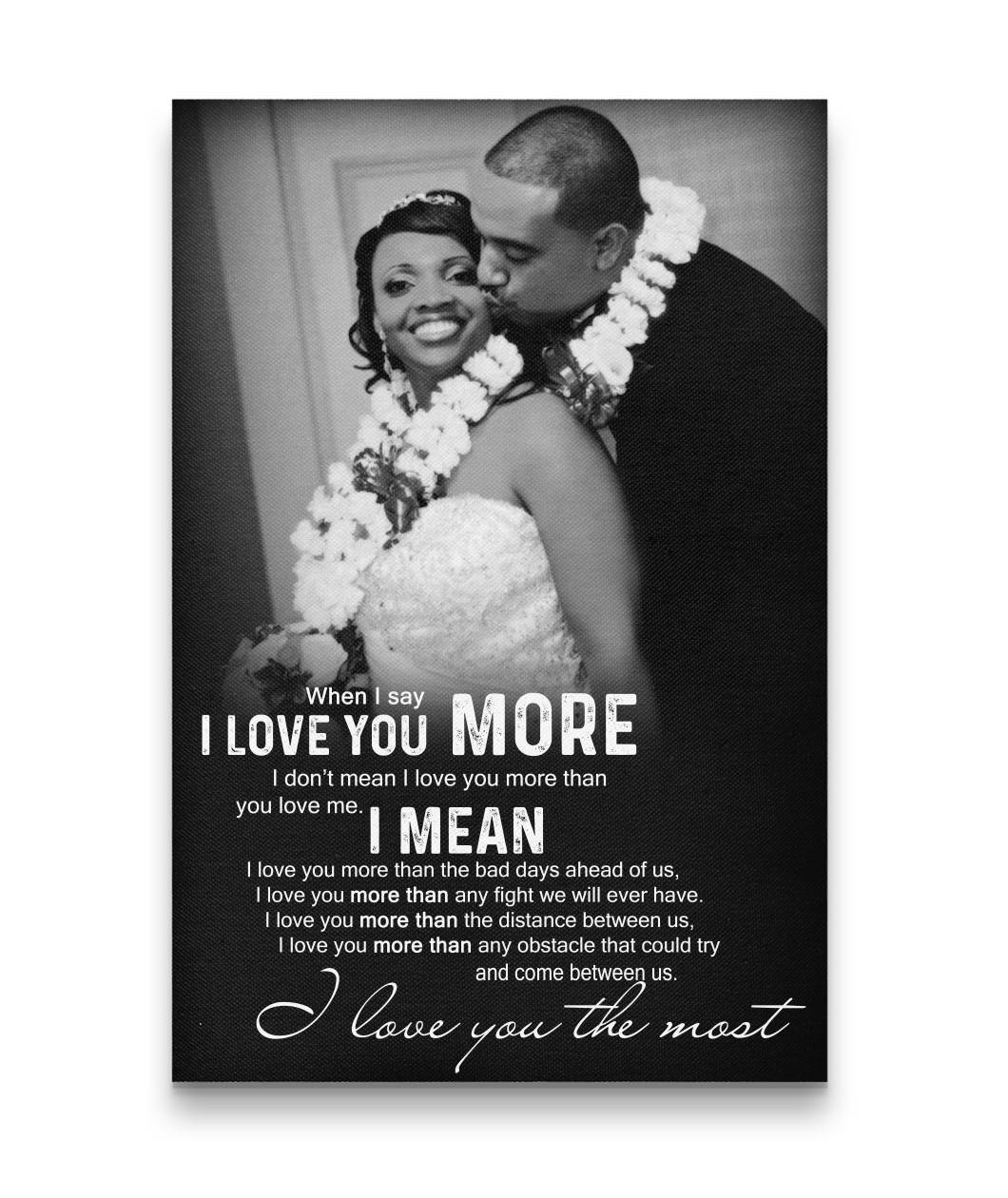 Love Kiss - I Love You More Mean I Love You The Most Canvas Print