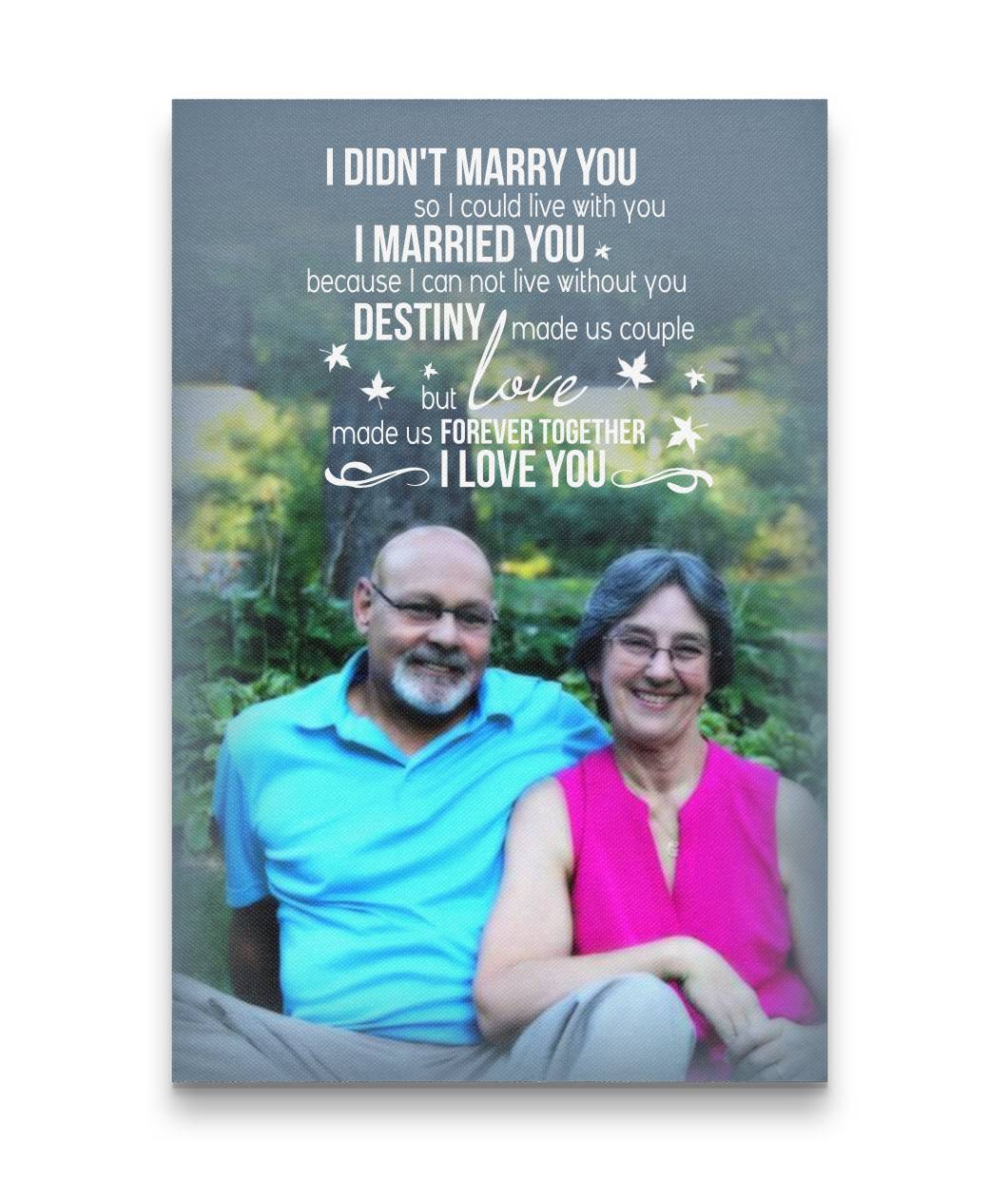 Love Made Us Forever Relax Happy Couple Canvas Print