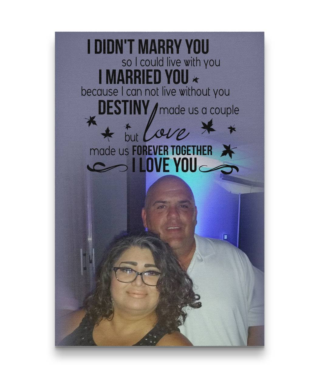 Happy Couple Everyday Love is a flower Custom Canvas Print