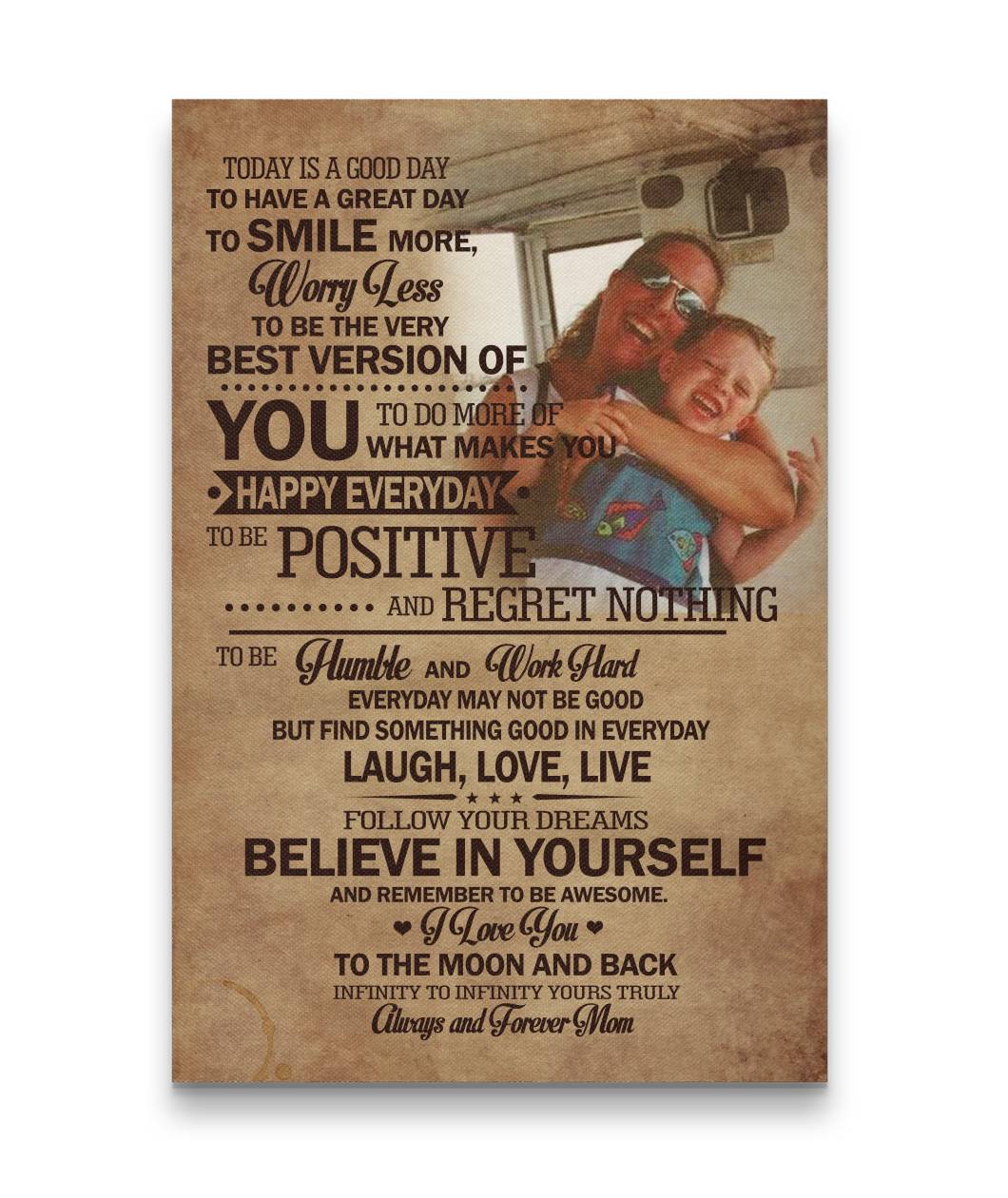 Today Is A Good Day - Love To Moon And Back Mother Canvas Print